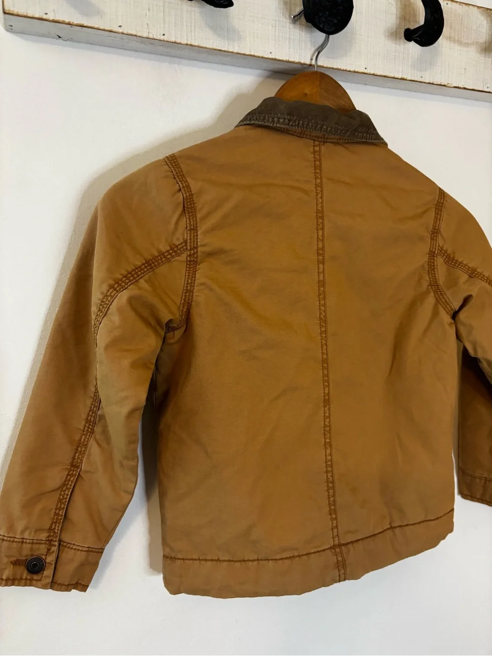 OshKosh B'gosh Kids' Brown Canvas Barn Jacket Corduroy Collar
